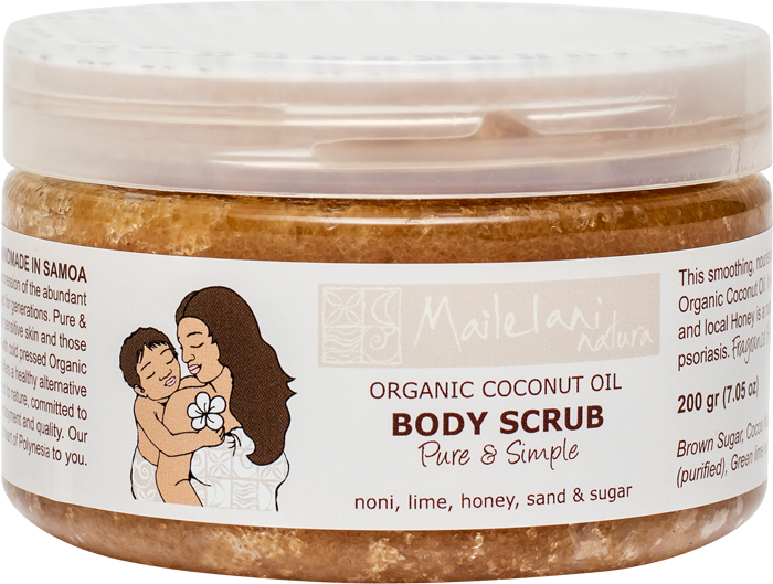 Pure & Simple Sugar Scrub- Body exfoliator – Mailelani Samoa Body Care